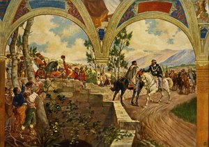 Giuseppe Garibaldi et le roi Victor-Emmanuel II d